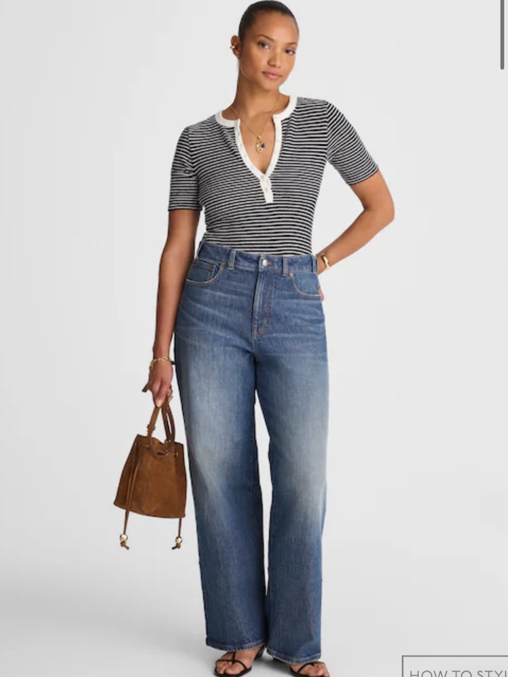 Madewell High-Rise Wide-Leg Jeans in Medium Blue Wash